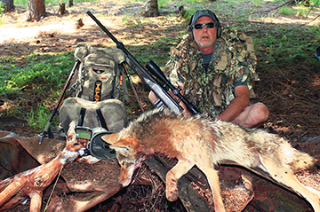 Patrick had owned his Mossberg 204 Ruger for only a week when he put it to work thinning fawn-killing coyotes around the homestead. The 204 Ruger produces lightning-strike kills; the heavier 39- to 40-grain bullets have true long-range efficiency.